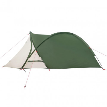 Cort de camping 2 persoane, verde, 320x140x120 cm, tafta 185T - Img 6