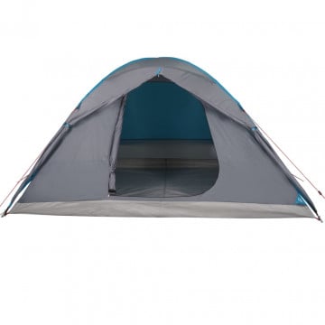 Cort de camping 6 persoane albastru, 348x340x190 cm, tafta 190T - Img 7