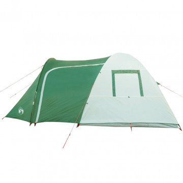 Cort de camping 6 persoane, verde, 466x342x200 cm, tafta 185T - Img 5