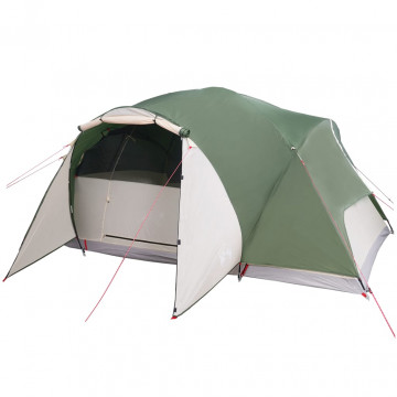 Cort de camping 8 persoane verde, 360x430x195 cm, tafta 190T - Img 4