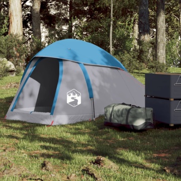 Cort de camping cupolă pentru 1 persoană, albastru, impermeabil - Img 1