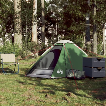 Cort de camping cupolă pentru 2 persoane, verde, impermeabil - Img 3