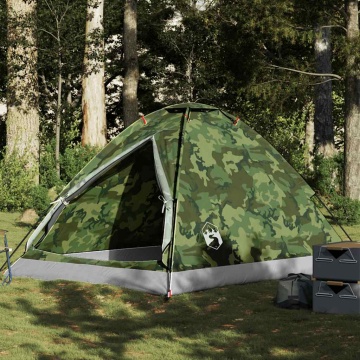 Cort de camping cupolă pentru 4 persoane, camuflaj, impermeabil - Img 1