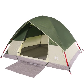 Cort de camping cupolă pentru 4 persoane, verde, impermeabil - Img 6