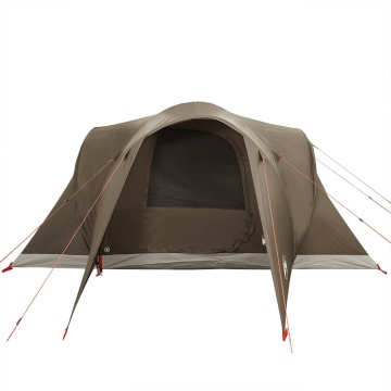 Cort de camping cupolă pentru 6 persoane, maro, impermeabil - Img 6
