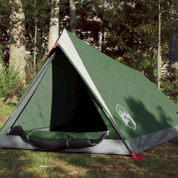 Cort de camping pentru 2 persoane, verde, impermeabil - Img 1