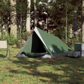 Cort de camping pentru 2 persoane, verde, impermeabil - Img 3