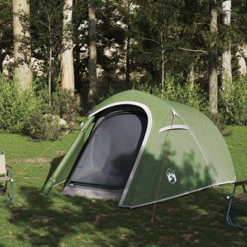 Cort de camping pentru 3 persoane, verde, impermeabil - Img 3