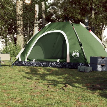 Cort de camping pentru 5 persoane, eliberare rapidă, verde - Img 3