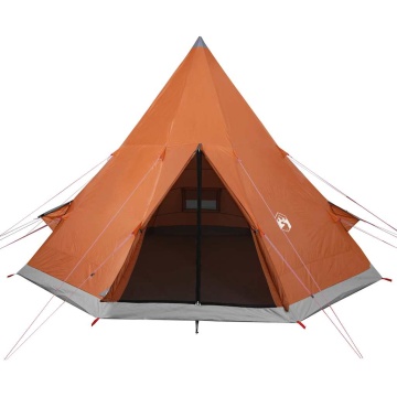 Cort de camping tipi pentru 4 persoane, portocaliu, impermeabil - Img 8