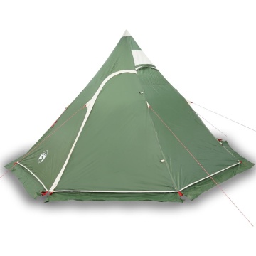 Cort de camping tipi pentru 5 persoane, verde, impermeabil - Img 2