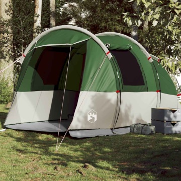Cort de camping tunel pentru 4 persoane, verde, impermeabil - Img 1