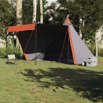 Cort de familie Tipi pentru 6 persoane gri impermeabil - Img 3