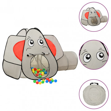 Cort de joacă elefant pentru copii, gri, 174x86x101 cm - Img 1
