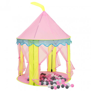 Cort de joacă pentru copii cu 250 bile, roz, 100x100x127 cm - Img 1