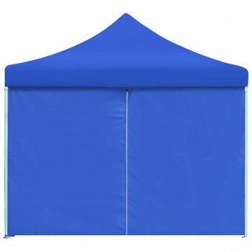 Cort petrecere pliabil cu 8 pereți laterali, albastru, 3 x 9 m - Img 5