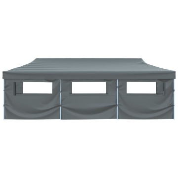 Cort petrecere pliabil cu 8 pereți laterali, antracit, 3 x 9 m - Img 3