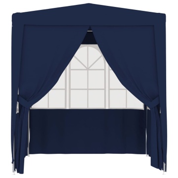 Cort petrecere profesional cu pereți, albastru, 2x2 m, 90 g/m² - Img 2
