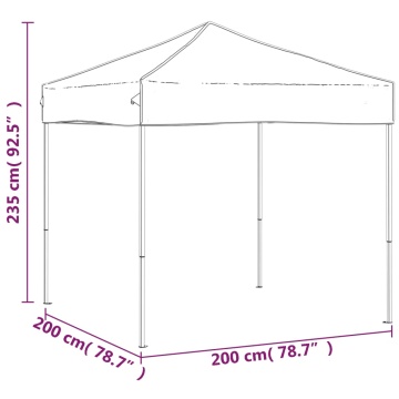 Cort pliabil pentru petrecere, antracit, 2x2 m - Img 7