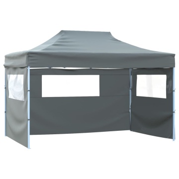 Cort pliabil pop up cu 4 pereți laterali, antracit, 3 x 4,5 m - Img 2