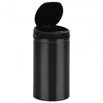 Coș de gunoi automat cu senzor, 50 L, negru, oțel carbon - Img 2
