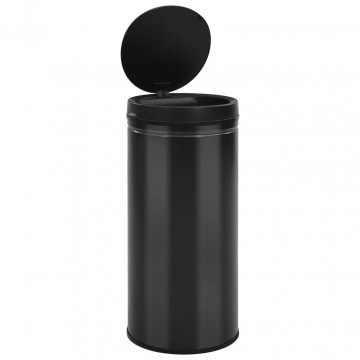 Coș de gunoi automat cu senzor, 80 L, negru, oțel carbon - Img 3
