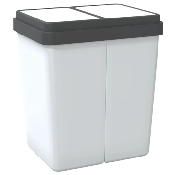 Coș de gunoi dublu, alb, 2x25 L - Img 6