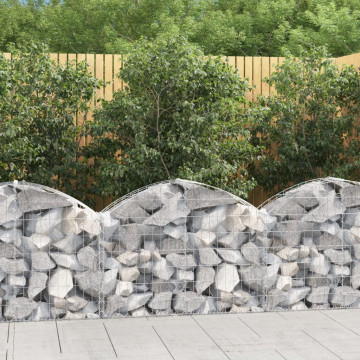 Coș gabion arcuit, 100x30x60/80 cm, fier galvanizat - Img 1
