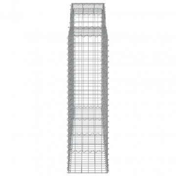 Coș gabion arcuit, 200x50x140/160 cm, fier galvanizat - Img 4