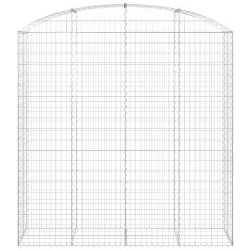 Coș gabion arcuit 200x50x200/220 cm fier galvanizat - Img 3