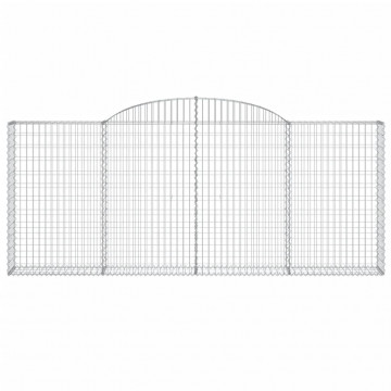 Coș gabion arcuit, 300x30x120/140 cm fier galvanizat - Img 3