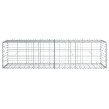 Coș gabion cu capac, 200x50x50 cm, fier galvanizat - Img 3