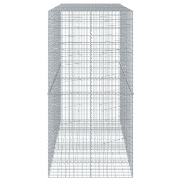Coș gabion cu capac, 250x100x200 cm, fier galvanizat - Img 4