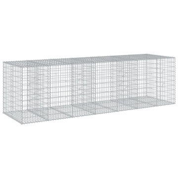 Coș gabion cu capac, 350x100x100 cm, fier galvanizat - Img 7
