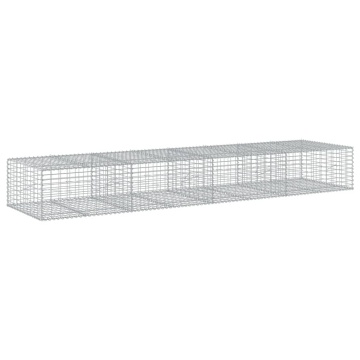 Coș gabion cu capac, 400x100x50 cm, fier galvanizat - Img 2