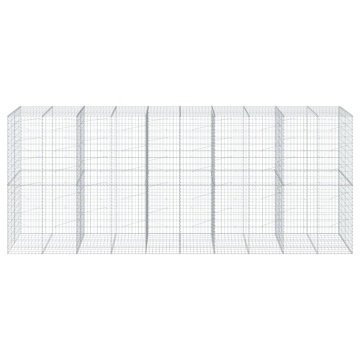 Coș gabion cu capac, 500x100x200 cm, fier galvanizat - Img 3