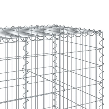 Coș gabion cu capac, 600x100x100 cm, fier galvanizat - Img 5