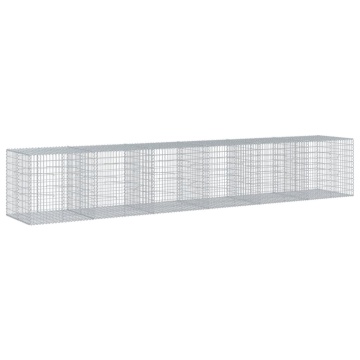 Coș gabion cu capac, 600x100x100 cm, fier galvanizat - Img 7
