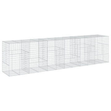 Coș gabion cu capac, 600x100x150 cm, fier galvanizat - Img 7