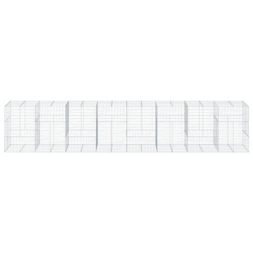 Coș gabion cu capac, 800x100x150 cm, fier galvanizat - Img 3