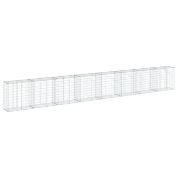 Coș gabion cu capac, 800x50x100 cm, fier galvanizat - Img 7
