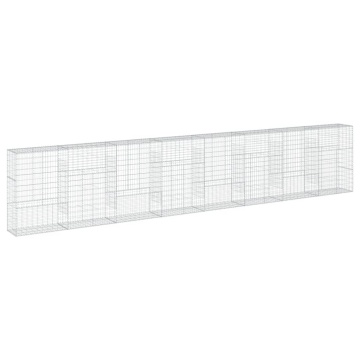Coș gabion cu capac, 800x50x150 cm, fier galvanizat - Img 2