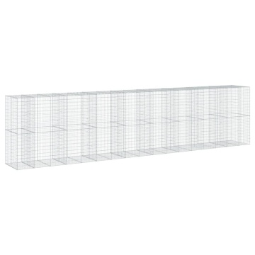 Coș gabion cu capac, 850x100x200 cm, fier galvanizat - Img 7