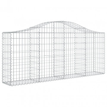 Coșuri gabion arcuite 2 buc, 200x30x80/100cm, fier galvanizat - Img 3