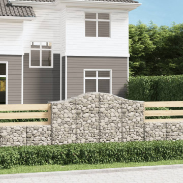Coșuri gabion arcuite 2 buc, 200x50x120/140 cm, fier galvanizat - Img 1