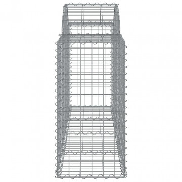 Coșuri gabion arcuite 2 buc, 200x50x80/100 cm, fier galvanizat - Img 6