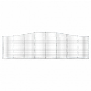 Coșuri gabion arcuite 2 buc, 400x30x100/120 cm fier galvanizat - Img 4