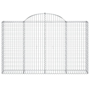 Coșuri gabion arcuite 3 buc, 200x30x120/140 cm, fier galvanizat - Img 4
