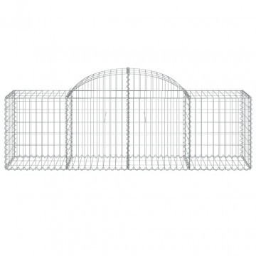 Coșuri gabion arcuite 3 buc, 200x50x60/80 cm, fier galvanizat - Img 4