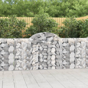 Coșuri gabion arcuite 4 buc, 200x30x100/120 cm fier galvanizat - Img 1